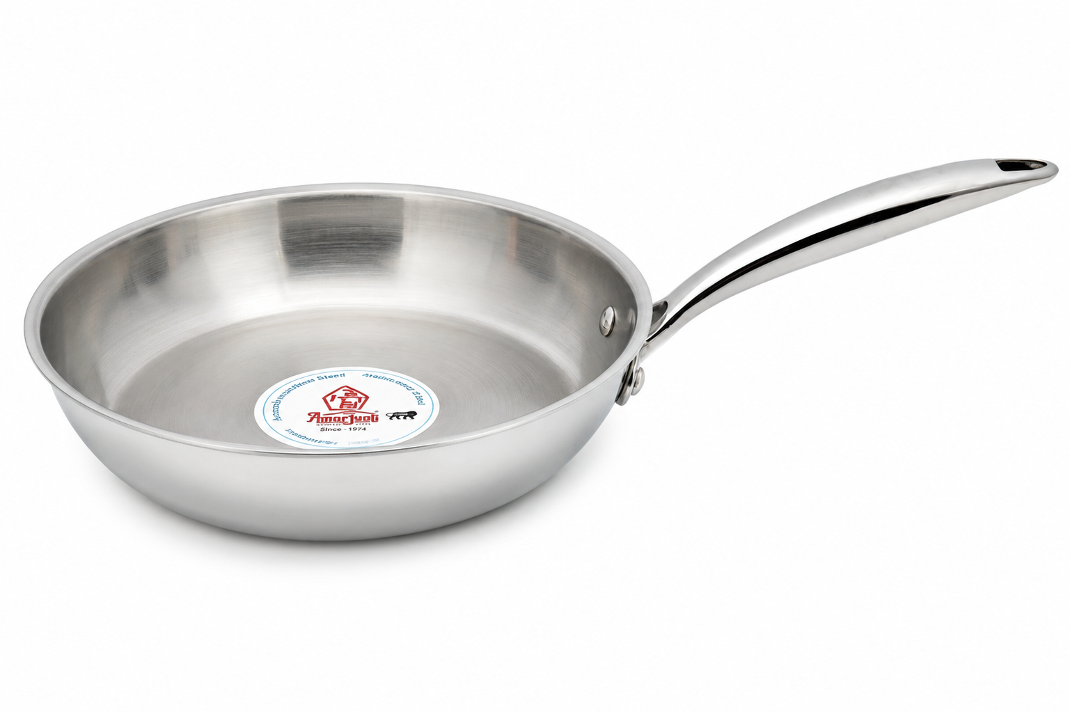 stainless steel frying pan